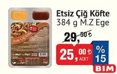 M.Z EGE ÇİĞ KÖFTE 384 G fiyat ve kampanya bilgisi